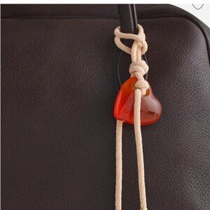 NWT  Madewell Carved Red Heart Bag Charm Handbag Backpack Jewelry
